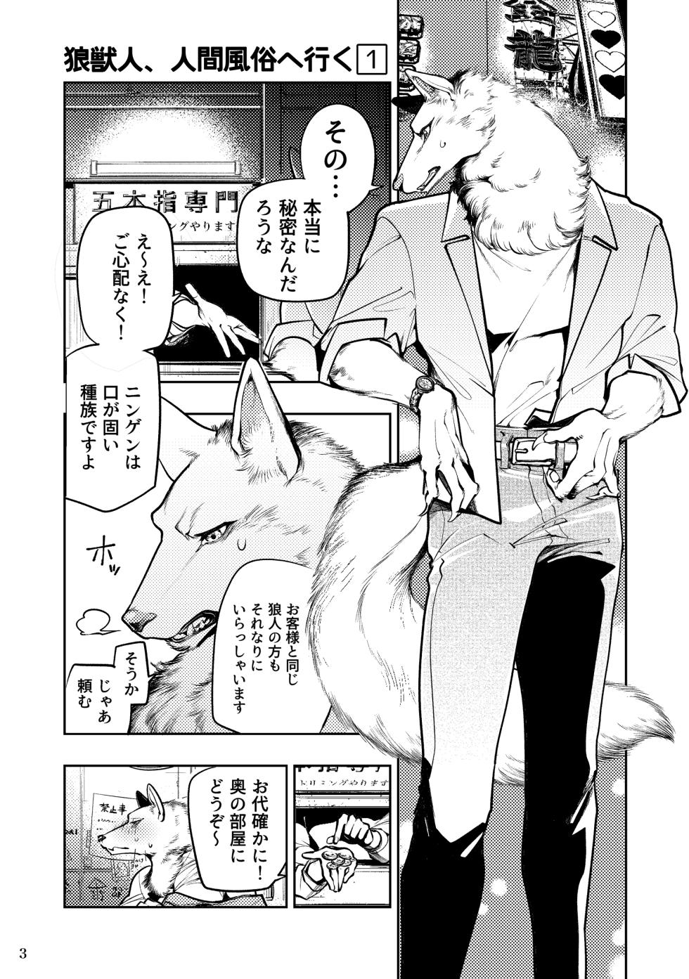 [GiGiGi Myou]狼獣人、人間風俗へ行く     総集編 - Page 5