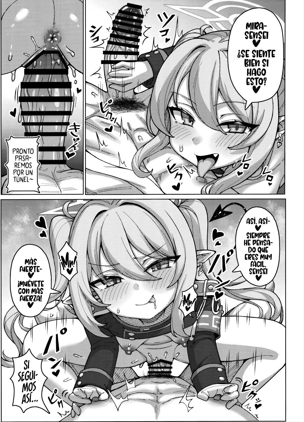 (C106) [Usagi-ya (Togami)] Highlander Tetsudou Gakuen Haramase Senyou Tokkyuu (Blue Archive) [Spanish] [Rakuen Translations] - Page 10