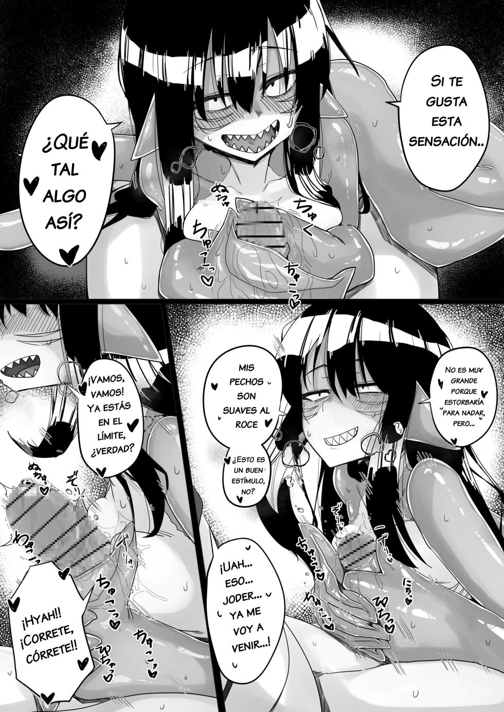 [Tyomoranma] Same Musume to Eroi Koto Suru | Haciendo cosas eroticas con una chica tiburon [Spanish] - Page 10