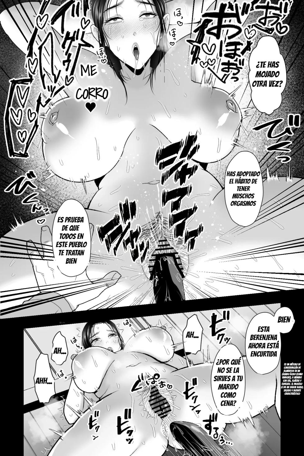 [Ginshio Honpo (Ginen)] Yotori Mura ~NTR Hamesatori sareta Bakunyuto Nyuufu wa Mura Kounin no Koushuu Benjo~｜La Aldea de los Cornudos ~La Esposa Tetona que Fue Grabada Teniendo SEXO INFIEL, es Oficialmente el Baño Público de la Aldea~ [Spanish] [Darius] - Page 25