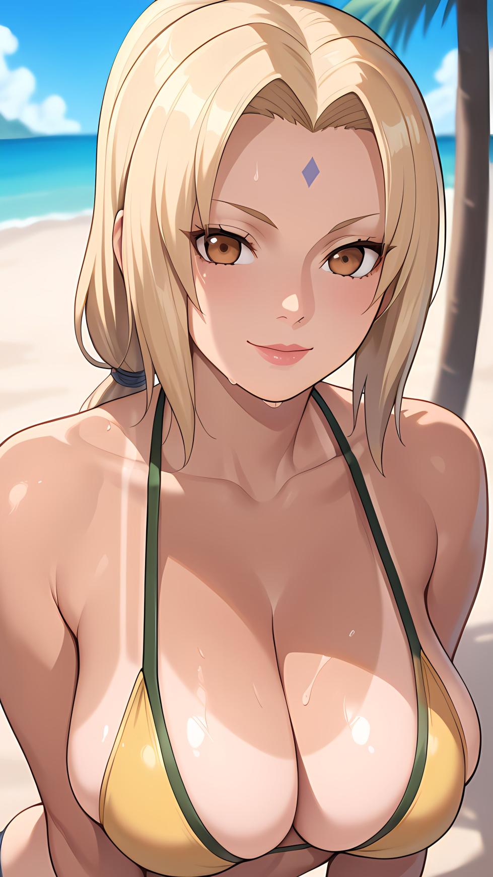 Tsunade Futa in Bikini - Naruto: Shippuden [AI Generated] - Page 1