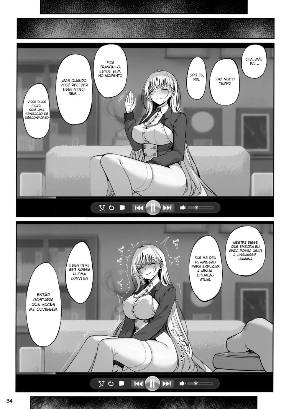 (C106) [Ranshi to Kimi to. (santa)] Taisetsu ni Ningen Toshite Sodate te Itadaita no ni Onaho de Gomennasai [Portuguese-BR] - Page 35