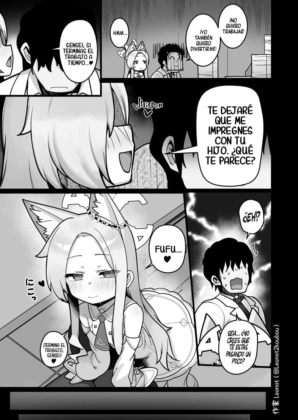 [Leonat] Seia to Sensei ga Zenryoku de Kozukuri suru Kyuujitsu | Seia y Sensei, un día libre dedicado a procrear (Blue Archive) [Spanish] - Page 8