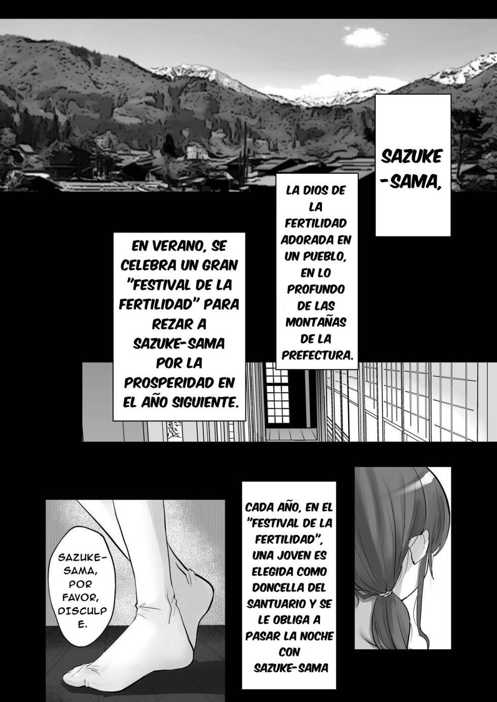 [Shafutsutei Shoudoku (Byakudan)] Inshuu no Aru Mura nite Watashi wa Koi o Shimashita｜Me Enamoré en un Pueblo con Costumbres Lascivas [Spanish] [Casita Leswin] [Digital] - Page 3