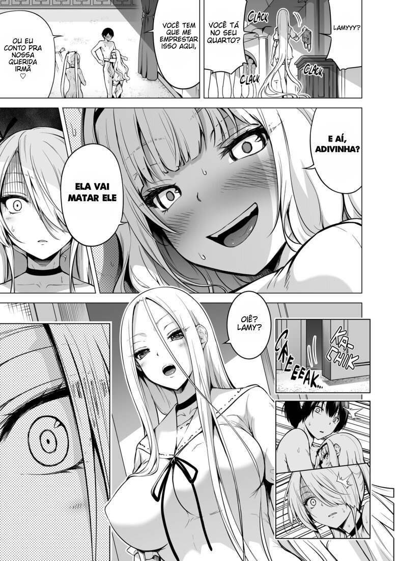 [Akatsuki Myuuto] Boku ni Shika Furenai Succubus Sanshimai ni Shiborareru Hanashi 2 Portuguese-BR] [Digital] - Page 8