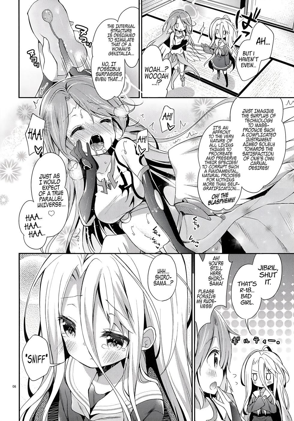 (C86) [Cocoa Holic (Yuizaki Kazuya)] "Shiro... Kyou kara Kodomo Onaho ni, Naru" | Starting Today, Shiro becomes a Loli Onahole (No Game No Life) [English] [PSYN] [Decensored] - Page 5