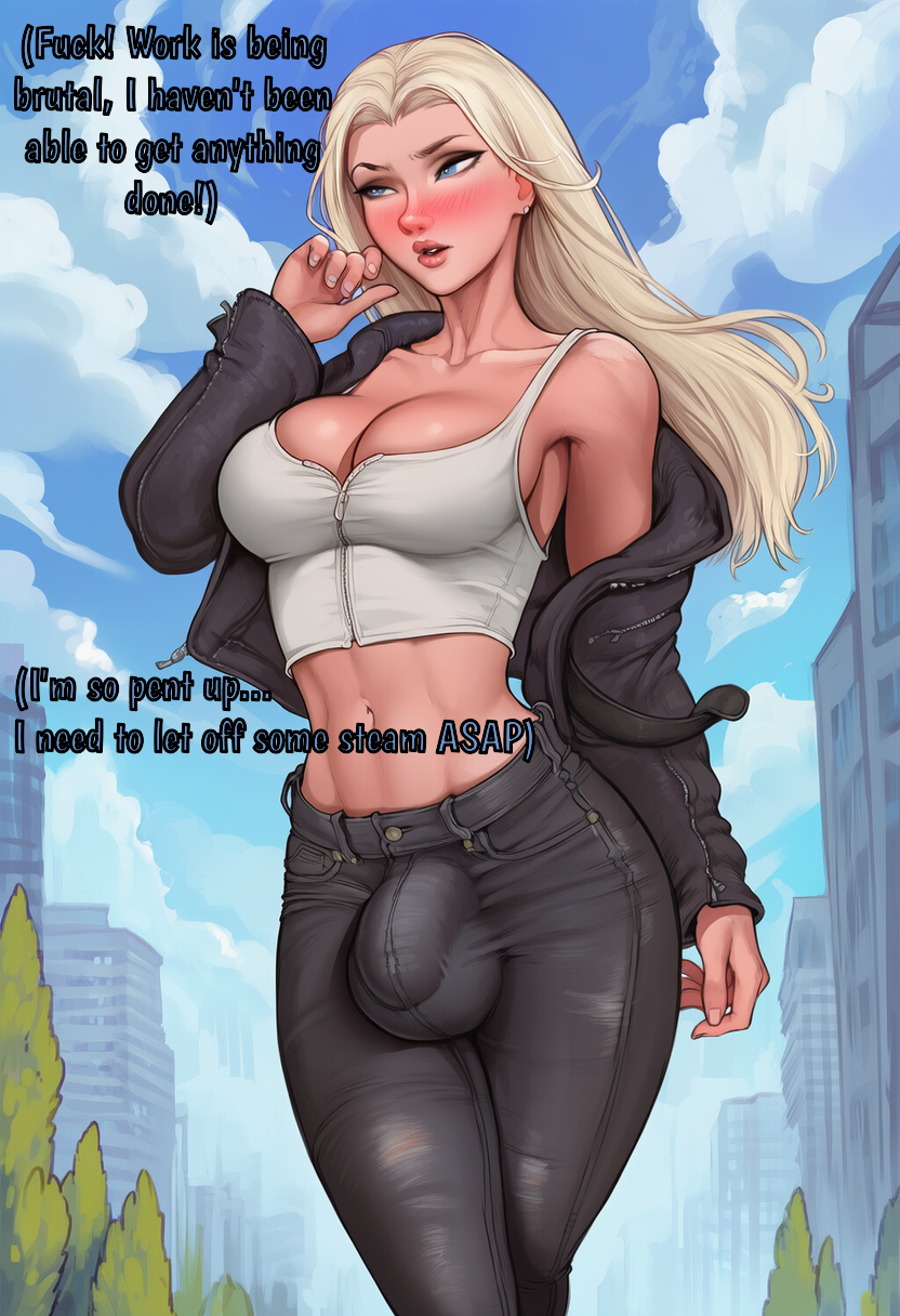 [IronAIArt] Futa x Femboy Blowing off steam [AI Generated] - Page 1
