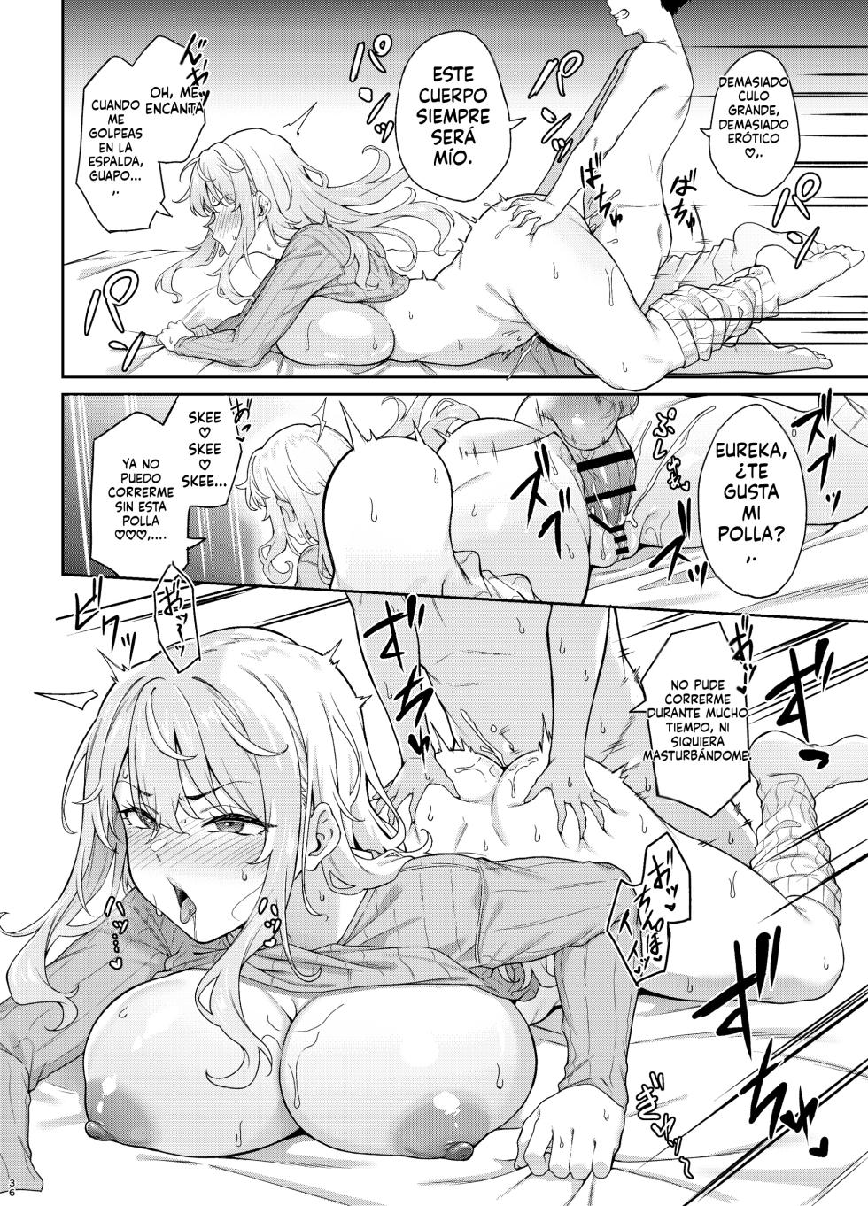[3104tyome (3104)] Murasaki no Shoumei ~Kuroi Muchuu~ [Spanish] [Digital] - Page 35