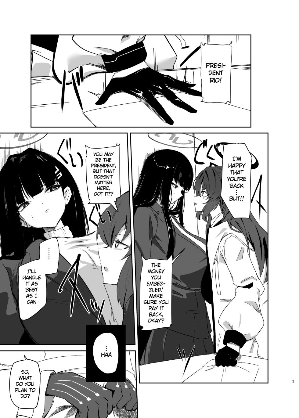 (C106) [Moujou Ishiki (Canvas Solaris)] Chou Tensai Byoujaku Bishoujo Chinpo Hacker VS Big Sister (Blue Archive) [English] [Digital] - Page 3