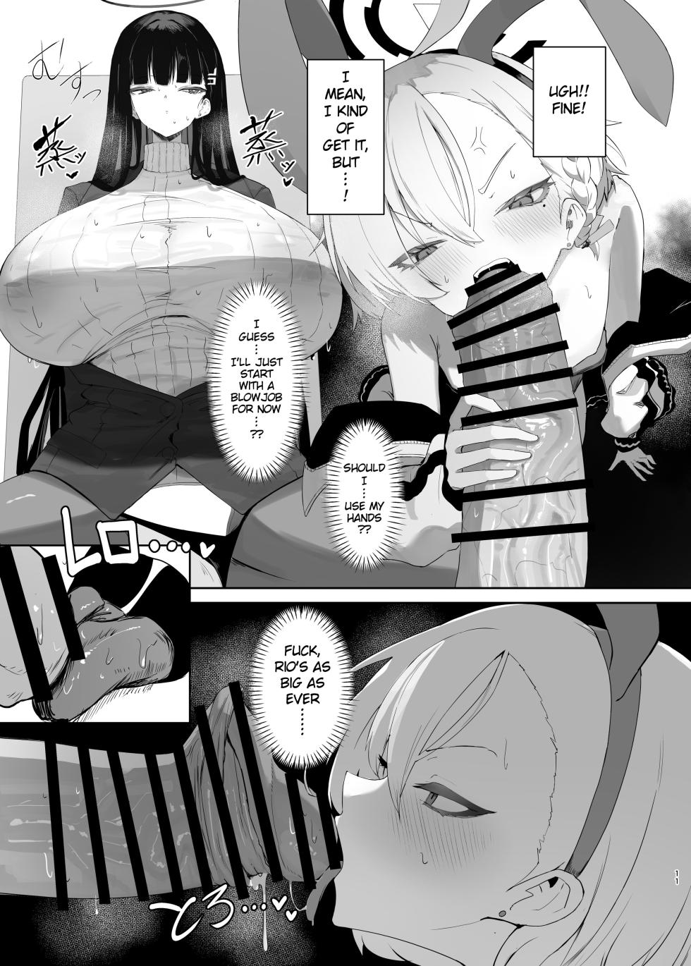 (C106) [Moujou Ishiki (Canvas Solaris)] Chou Tensai Byoujaku Bishoujo Chinpo Hacker VS Big Sister (Blue Archive) [English] [Digital] - Page 11