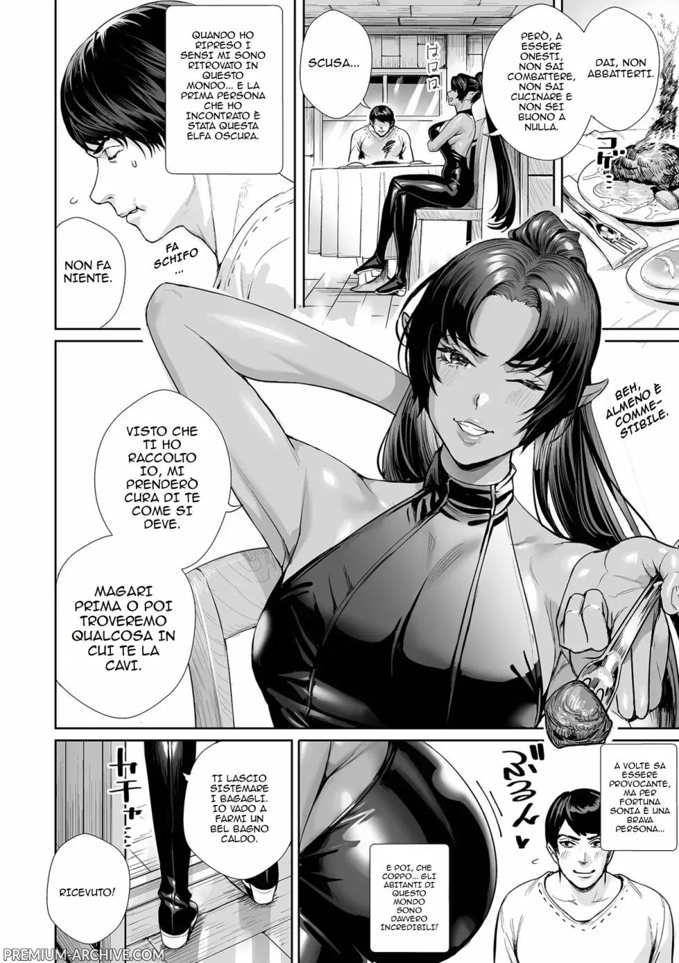 [Ogino] Dark Elf no Onee-san ni Hirowarete | Sono Stato Rimorchiato da un' Elfa Oscura (Web Haishin Tensei mo no Anthology Tensei Shitara Kougoushi Chimatta Ken Vol.2) [Italian] [Decensored] [Digital] - Page 2