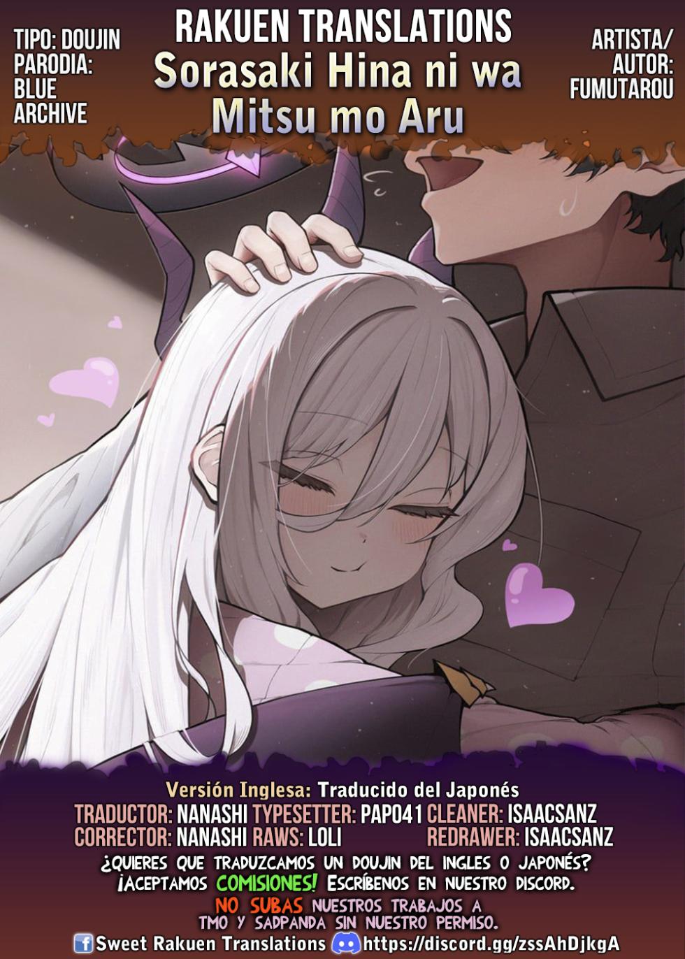 [FM notes (Fumutarou)] Sorasaki Hina ni wa Mitsu mo Aru (Blue Archive) [Spanish] [Rakuen Translations] [Digital] - Page 32