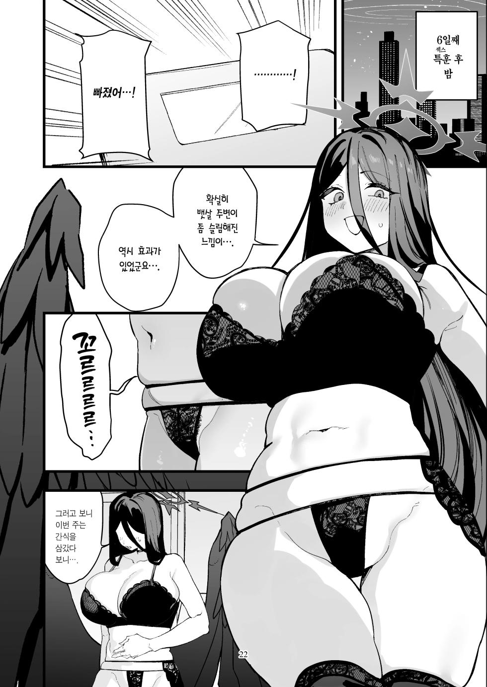 [Muchi Muchi Museum (Bekkan)] Hanekawa Hasumi no Asedaku Kakoku Diet | 하네카와 하스미의 땀 뻘뻘 가혹한 다이어트 (Blue Archive) [Korean] [Team Edge] [Digital] - Page 21