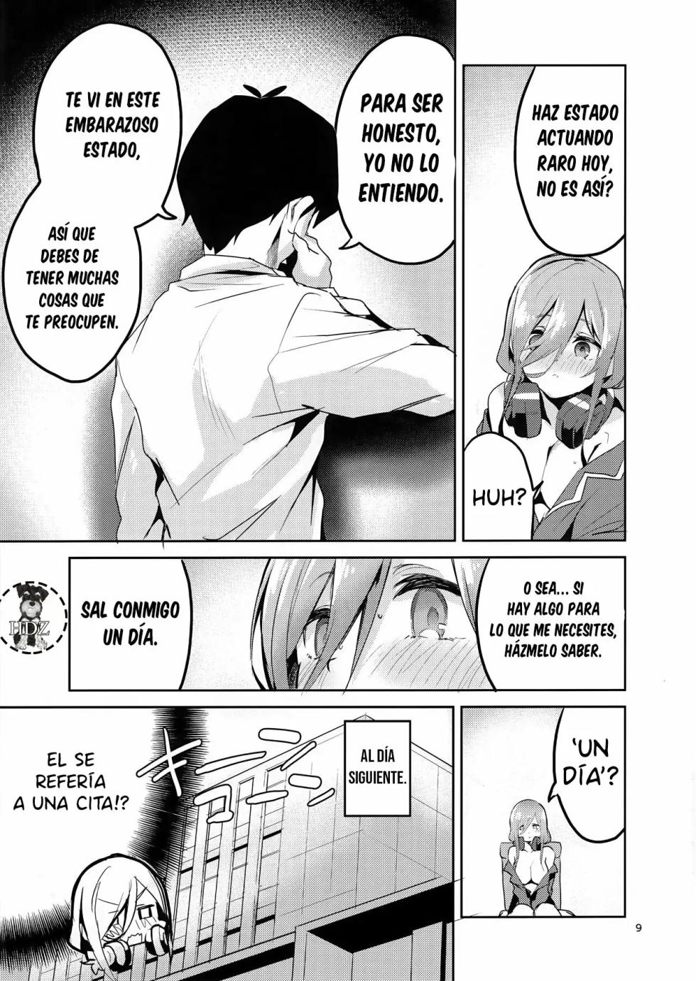 (C96) [Circle-FIORE (Ekakibit)] Miku no Baai｜La Situación de Miku (Gotoubun no Hanayome) [Spanish] [Doragon no Tensei] - Page 7