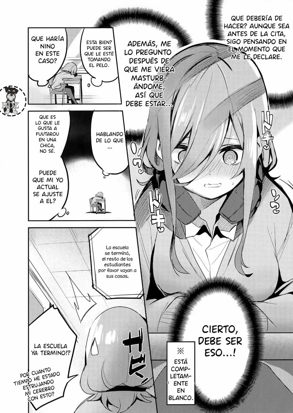 (C96) [Circle-FIORE (Ekakibit)] Miku no Baai｜La Situación de Miku (Gotoubun no Hanayome) [Spanish] [Doragon no Tensei] - Page 8