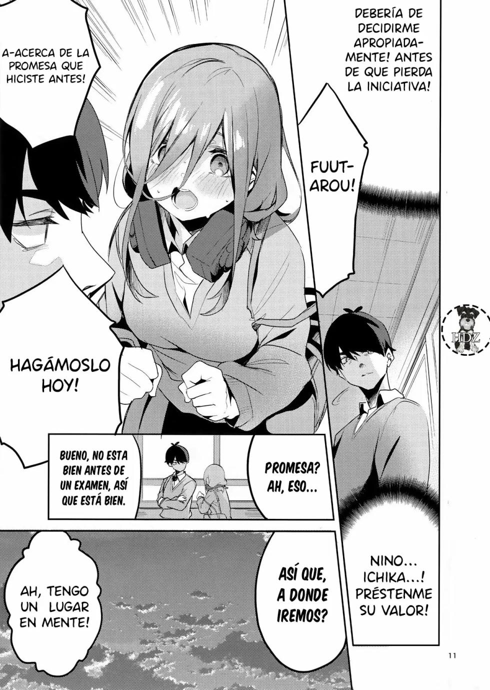 (C96) [Circle-FIORE (Ekakibit)] Miku no Baai｜La Situación de Miku (Gotoubun no Hanayome) [Spanish] [Doragon no Tensei] - Page 9