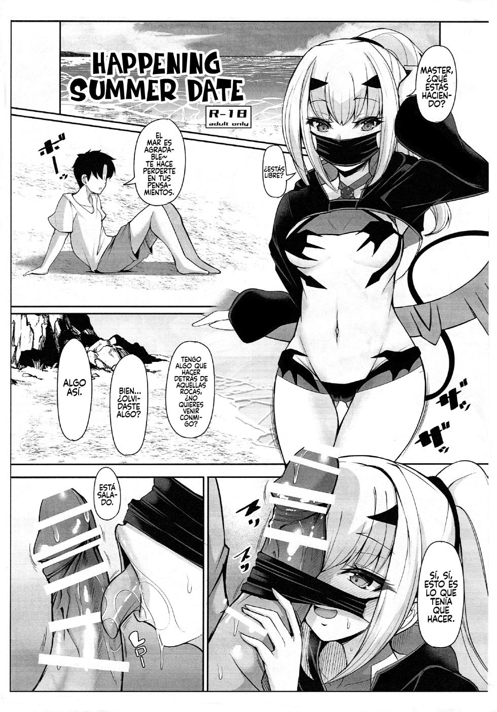 (C102) [Rocket Chousashitsu (Koza)] Happening Summer Date (Fate/Grand Order) [Spanish] [Rakuen Translations] - Page 1