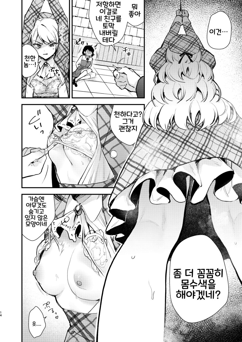 [Beans Mame (Mochiji)] Namaiki na Kizoku Reijou ni Chijoku no Biyaku Tsurizeme o | 건방진 귀족영애에게 치욕의 미약 매달기 고문을 [Korean] [Digital] - Page 12