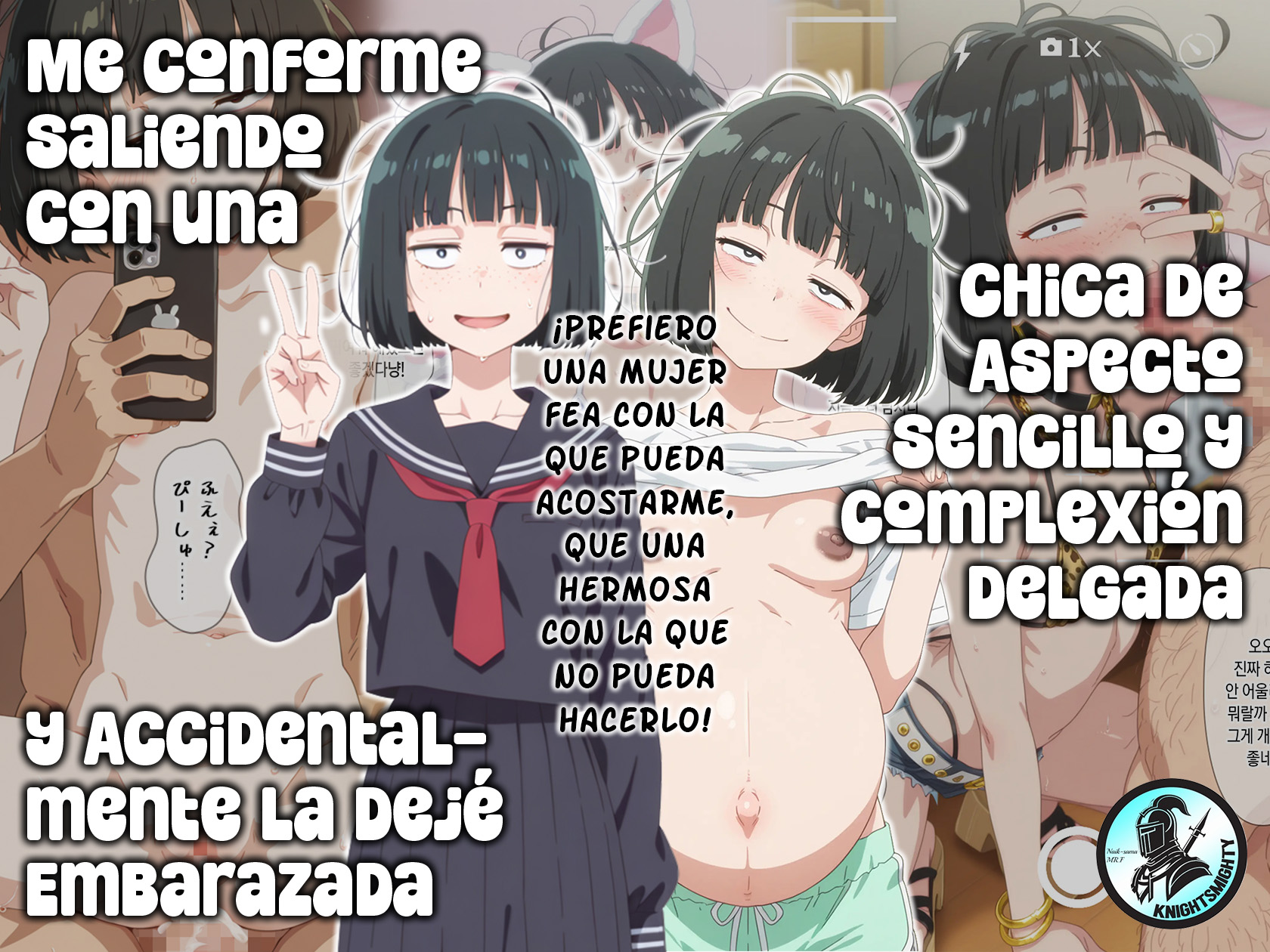 [Donburi Kanjousen] Tonikaku Yaritakute Dakyou no Sue Tsukiatta Jimigao de Hinsou na Karada no Joshi o Ukkari Haramasete Shimatta Ore no Matsuro｜Me Conforme Saliendo con una Chica de Aspecto Sencillo y Complexion Delgada y Accidentalmente la Dejé Embarazada [Spanish] [KnightsMighty] - Page 1
