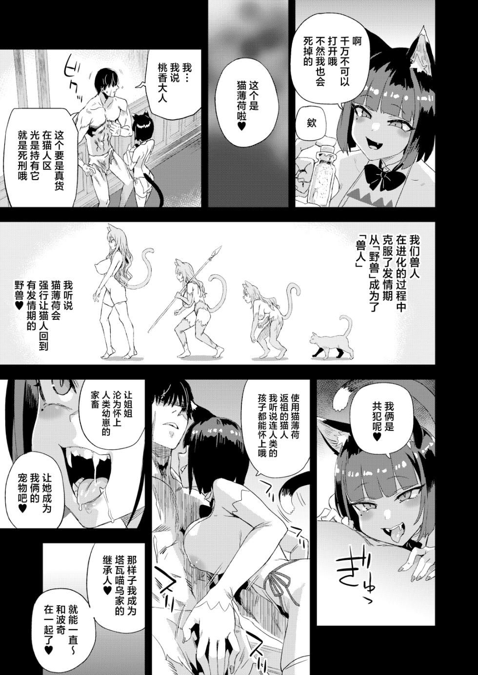 [Fatalpulse (Asanagi)] Nekozoku Musume wa Ningen o Kau. - CAT GIRLS KEEP A HUMAN [Chinese] [Digital] - Page 12