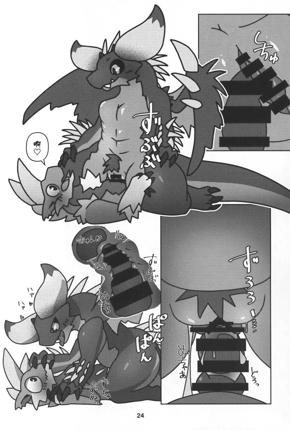 (Shinshun Kemoket 11) [Daaonzu Yoryusho (Daaon)] Senmetsu no Nushi wa Mono tari nai!! | 歼灭之主永不满足!! (Monster Hunter) [Chinese] [ZX个人汉化] - Page 25