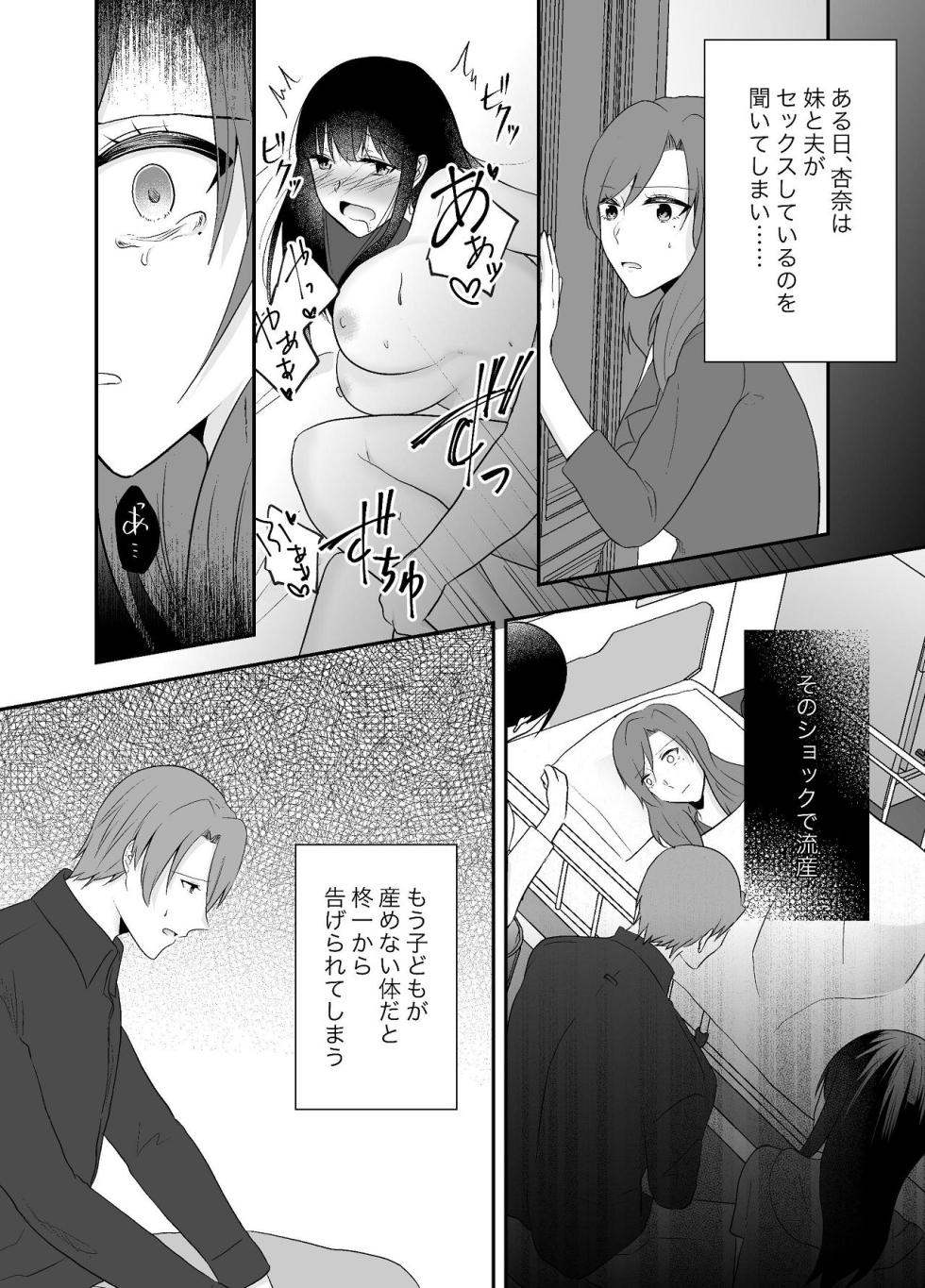[Chuutoroya. (Mutsuki Hiro)] Imouto ni Otto o Netorareta Watashi wa Motokare ni Yoshiyoshi Sex sareru 2 - Page 5
