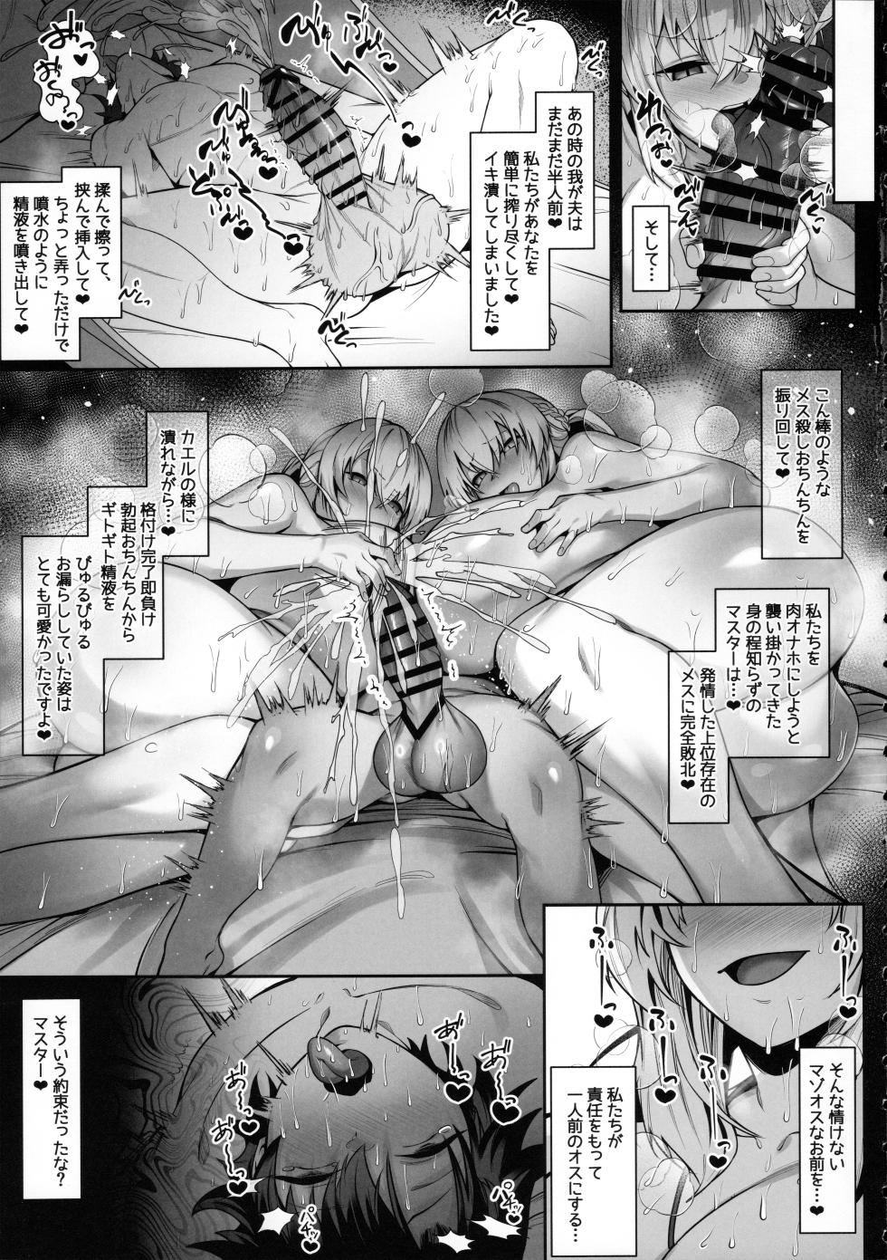 (C106) [ZENTANGLE (Hirasawa Zen)] Tsuma to Gimai no Natsuyasumi Oppai Mamire Ama Maso Tane Shibori -Aware na Sourou Zetsurin Master o Soete- (Fate/Grand Order) - Page 14