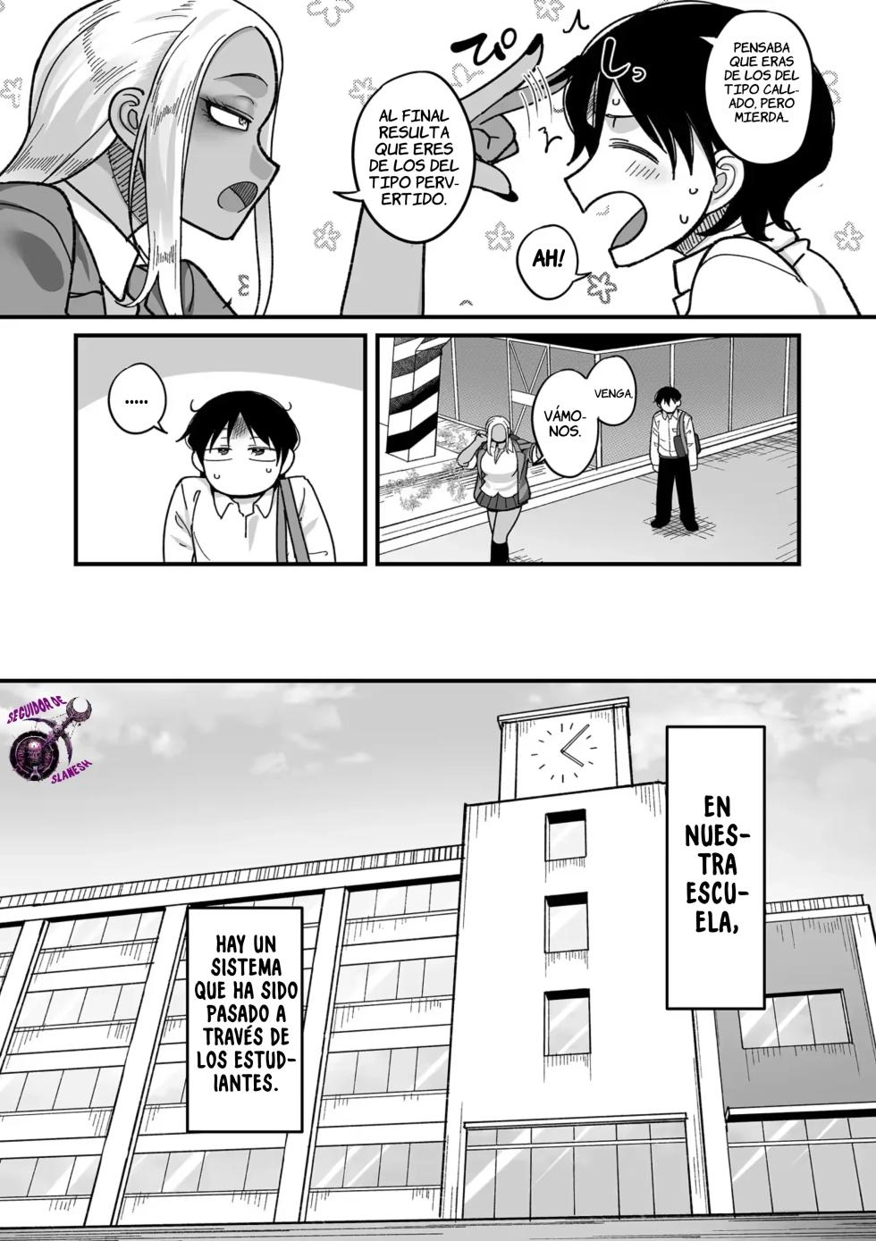 [Yamamoto Zenzen] Gakuen Suppo Nikki (COMIX) dai 1-wa to 3-wa ~Kuro Gal Yankee Okigawa to Sobakasu Inkya Yoshida to Gakuen Ichi no Bijo Ichihara-senpai hen~｜Tablón de Anuncios de Prostitución Escolar (COMIX) Capítulos 1 al 3 ~La Delincuelte Kuro Gyaru Okigawa, Yoshida, La Pecosa Introvertida y La Chica Más Bella de la Escuela, Ichihara-senpai~ [Spanish] [Culto a Slanesh] - Page 4