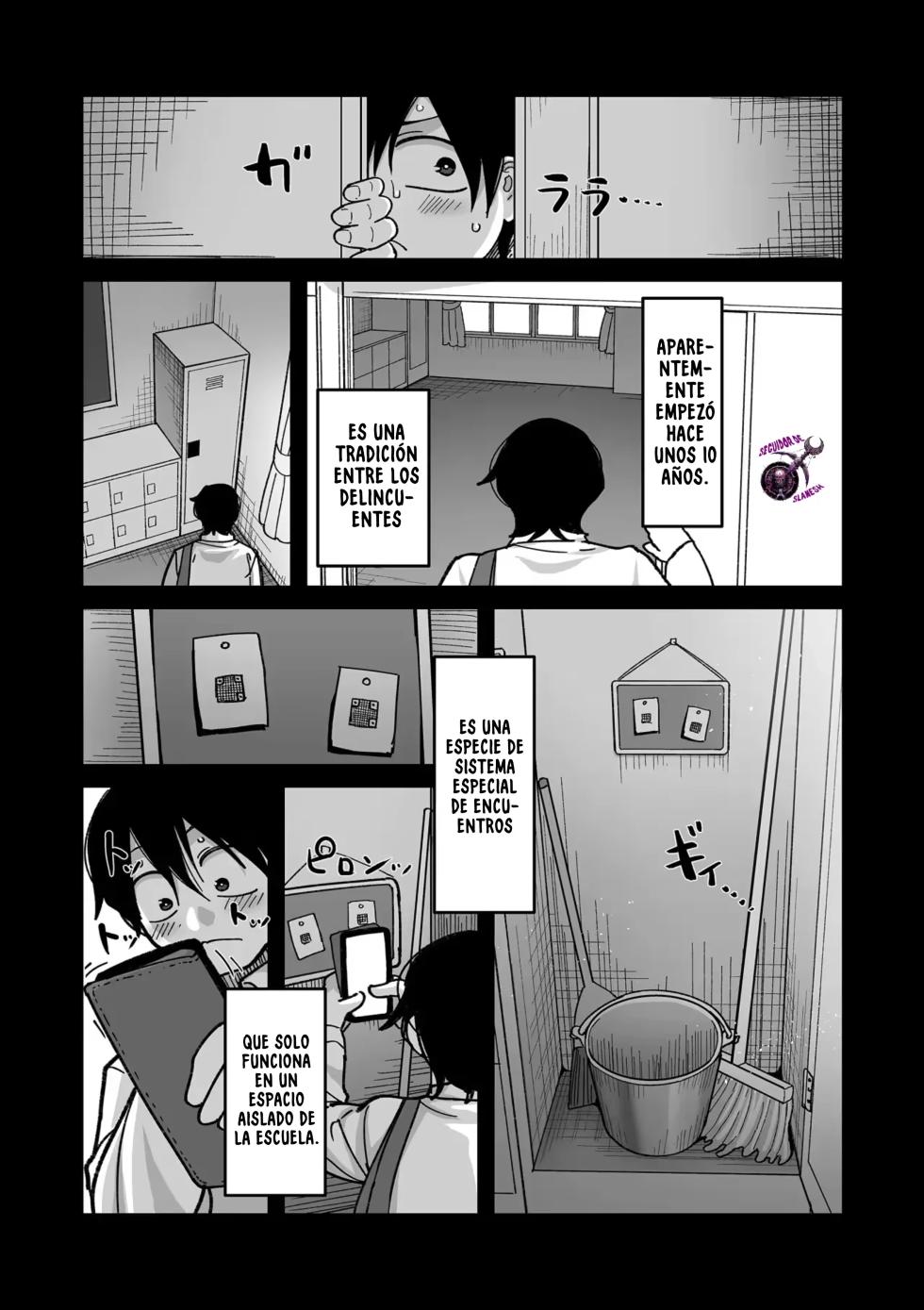 [Yamamoto Zenzen] Gakuen Suppo Nikki (COMIX) dai 1-wa to 3-wa ~Kuro Gal Yankee Okigawa to Sobakasu Inkya Yoshida to Gakuen Ichi no Bijo Ichihara-senpai hen~｜Tablón de Anuncios de Prostitución Escolar (COMIX) Capítulos 1 al 3 ~La Delincuelte Kuro Gyaru Okigawa, Yoshida, La Pecosa Introvertida y La Chica Más Bella de la Escuela, Ichihara-senpai~ [Spanish] [Culto a Slanesh] - Page 5