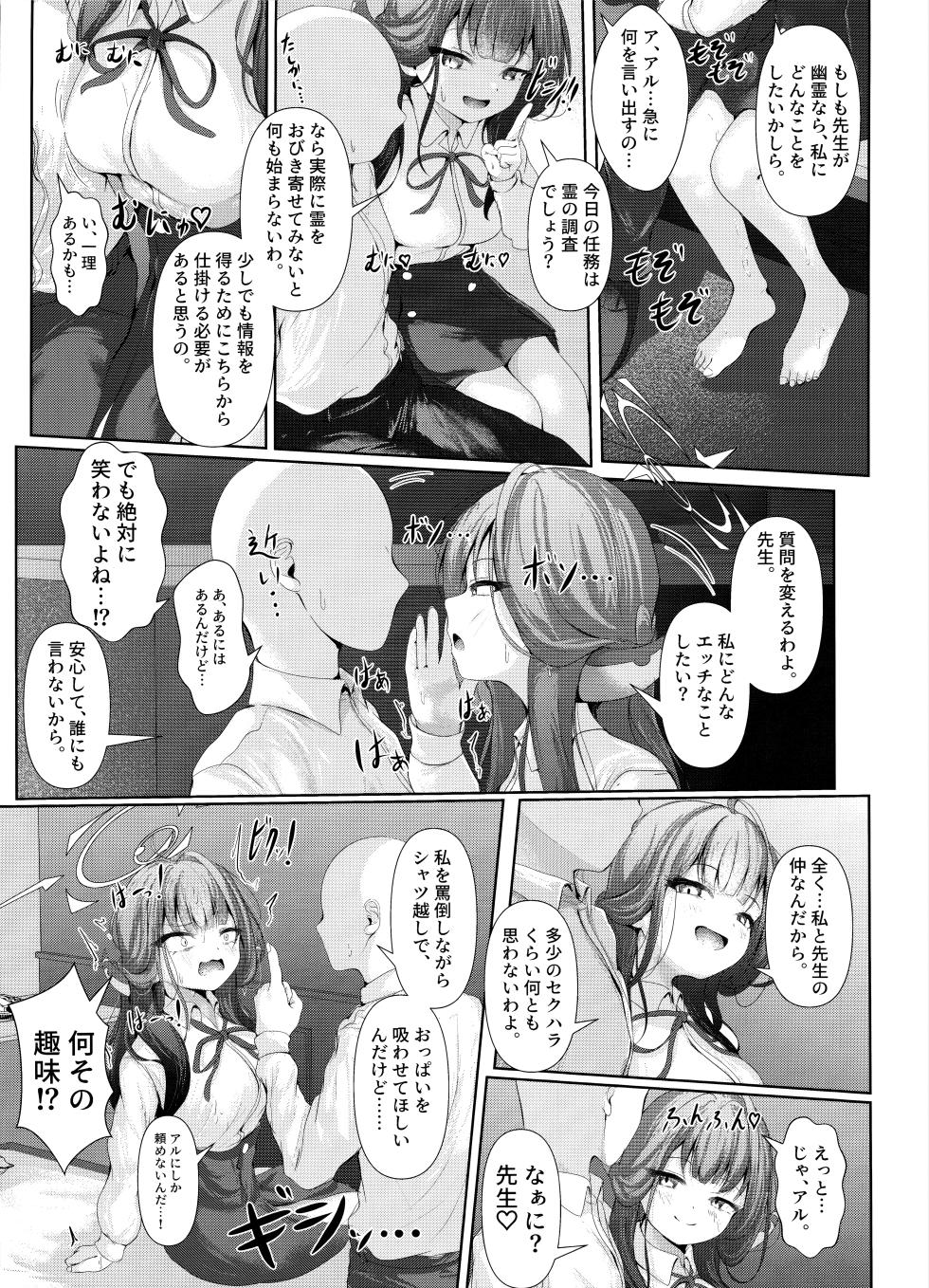 (C106) [HUNGRRRRY (qNdEbASeR)] Hontou ni Atta Kyoufu Bukken ~Ero sugiru Kyakushitsu~ - Really scary property too erotic guest room (Blue Archive) - Page 8