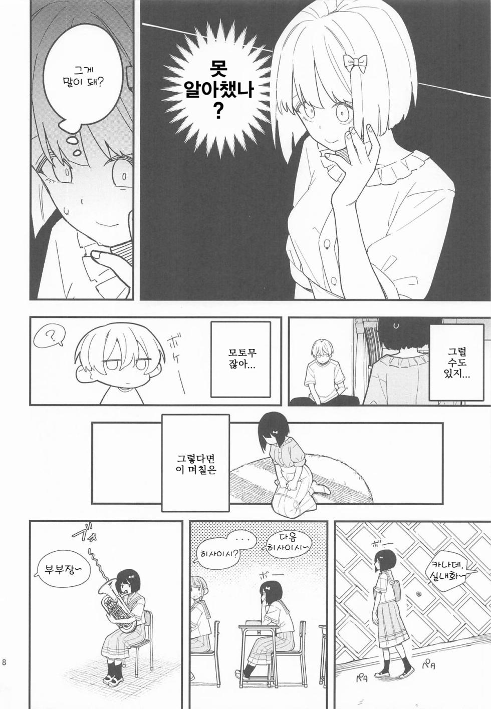(C106) [Tanaka-ke no Kamo (Tanaka Ahiru)] Momo to Kanaria | 복숭아와 카나리아 (Hibike! Euphonium) [Korean] [SLNT] - Page 9