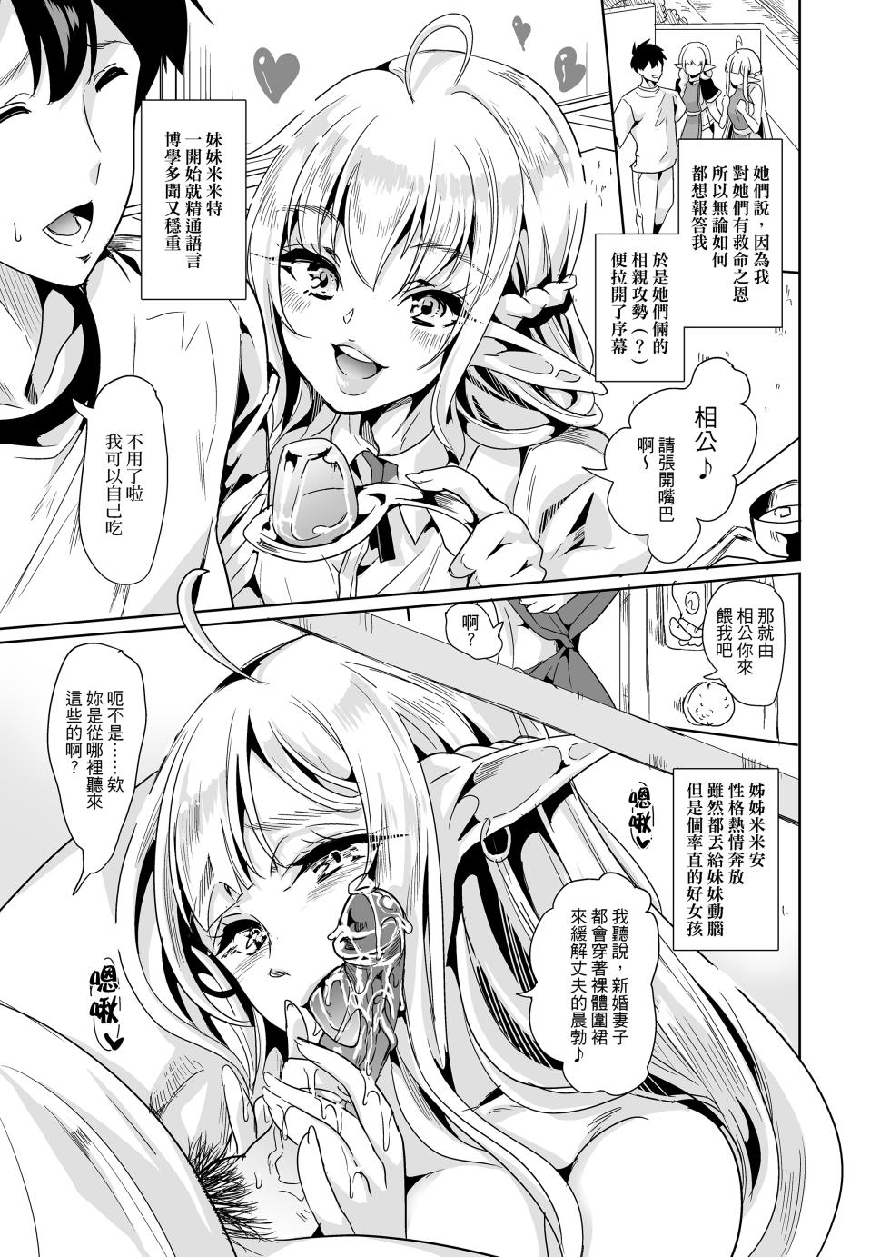 [弥美津峠 (鳳まひろ)] スケベエルフ姉妹、婚活に来る 總集篇 [中文] [無修正] - Page 13