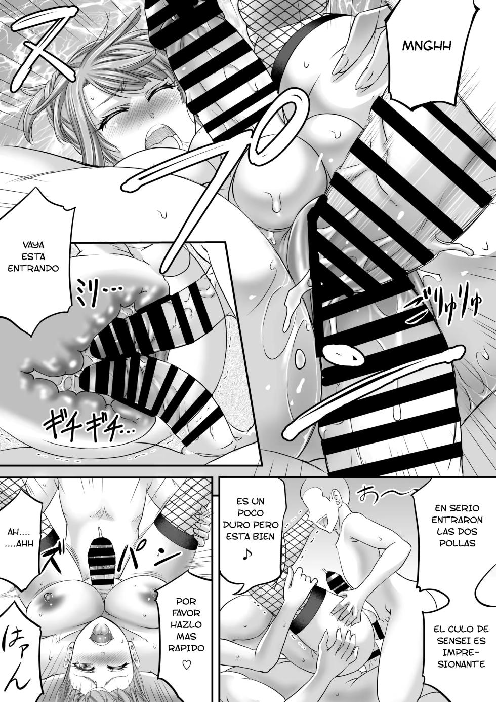 [Pushmine (Kikuichi Monji)] Shemale Motokyoushi ga Papakatsu de Motometa Mono [Spanish] - Page 28