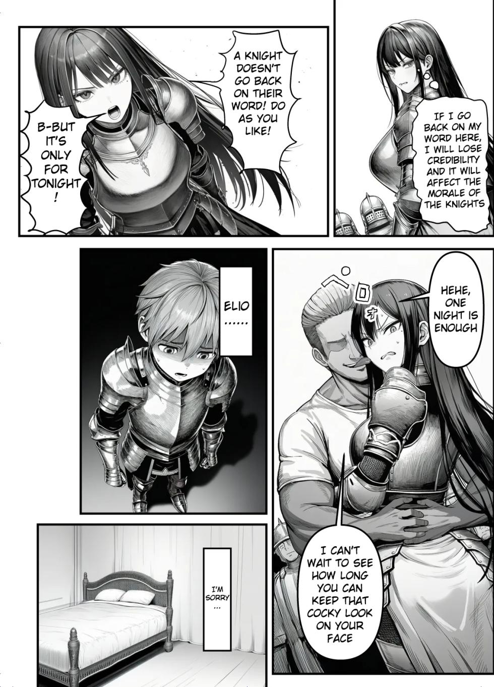 Female Knight Commander, Humiliated Fall NTR - The Day My Admired Commander Ortina Lost - Yoru Akubi Shōtai [AI Generated] - Page 13