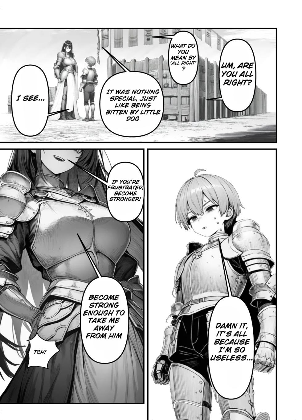 Female Knight Commander, Humiliated Fall NTR - The Day My Admired Commander Ortina Lost - Yoru Akubi Shōtai [AI Generated] - Page 38