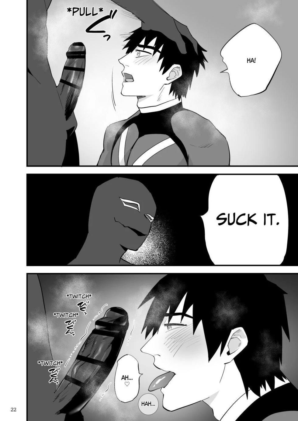 [Asakawaya (Asakawa Yuki)] Hero Red, Shitappa  Sentouin ni Osujuu Saimin Sarete Shimau  | The Red Hero, Enthralled By A Lowly Henchman [English] [Eddin] [Digital] - Page 23