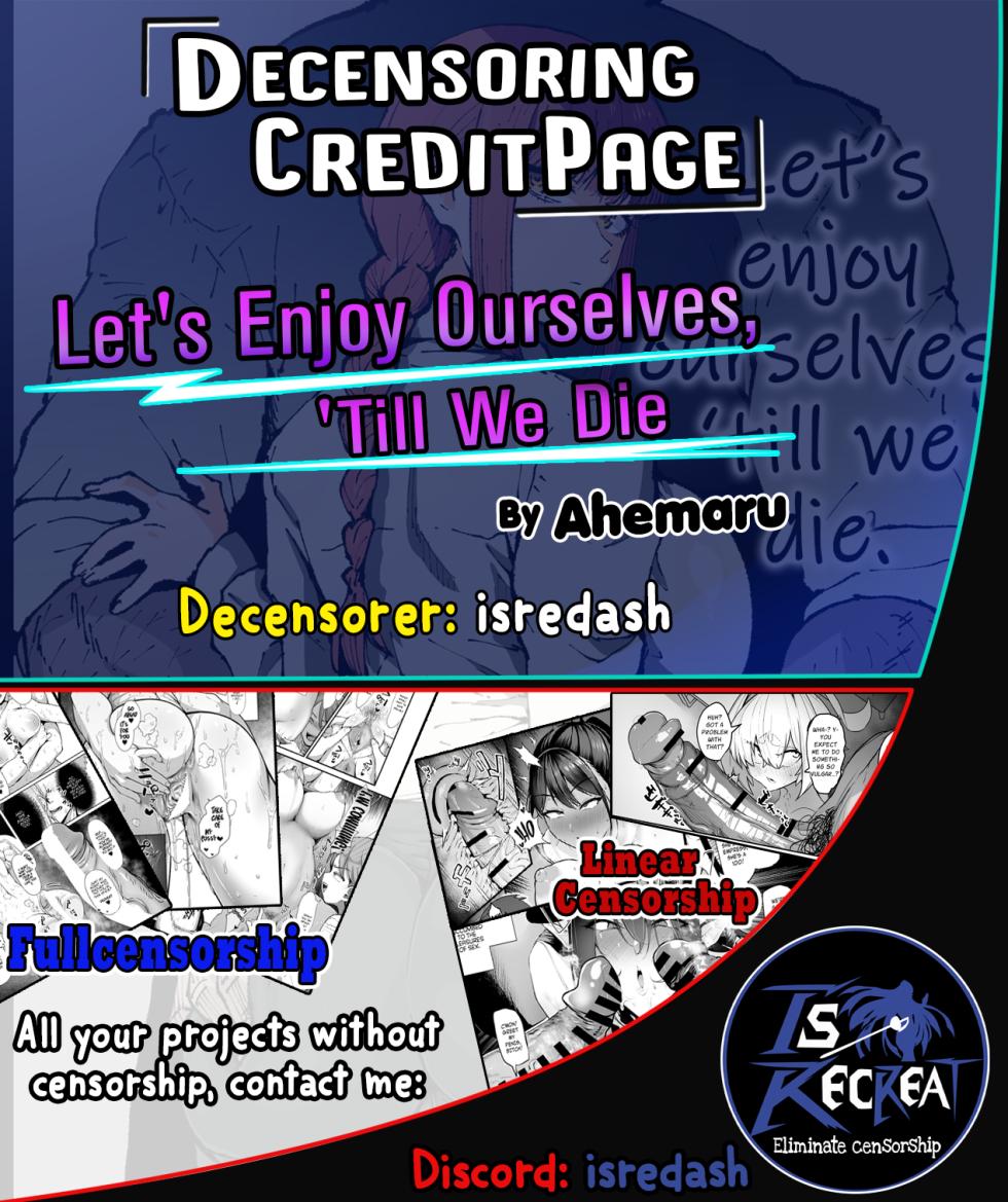 [Ahemaru] Shinumade Issho ni Tanoshimou | Let's Enjoy Ourselves, 'Till We Die. (Chainsaw Man) [English] - Page 37