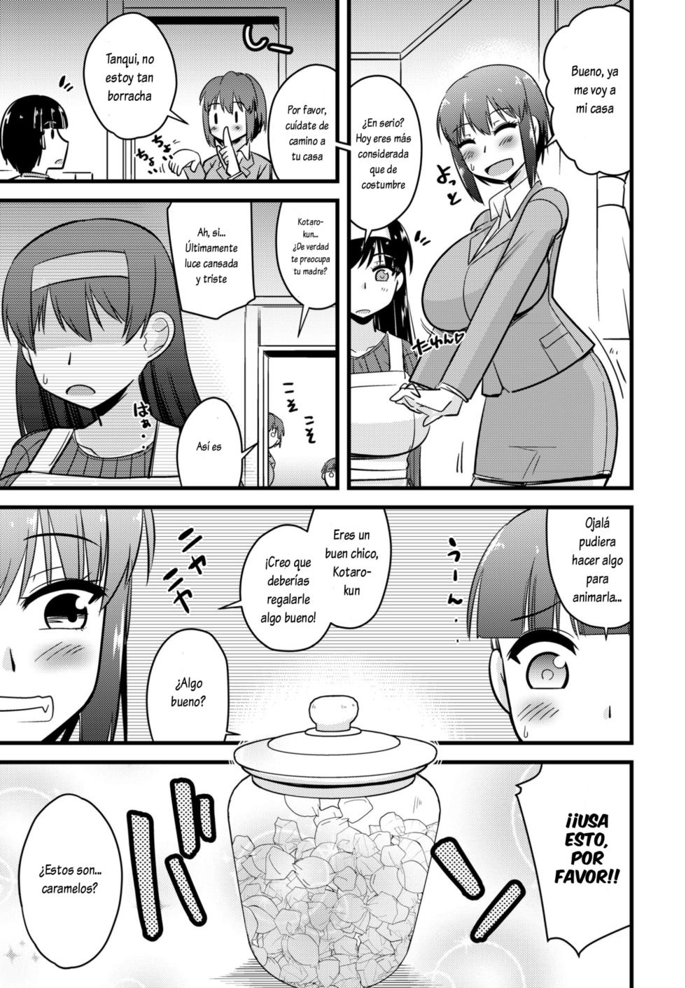 [Kamiya Ogawa] Boku wa Mama-tachi o Fushigi na Amedama de Iyashitai 1-2｜Lo Único que Quiero es Curar a Varias Mamis con un Dulce Mágico 1-2 [Spanish] [Lovely Diablesse Scan] [Digital] - Page 7