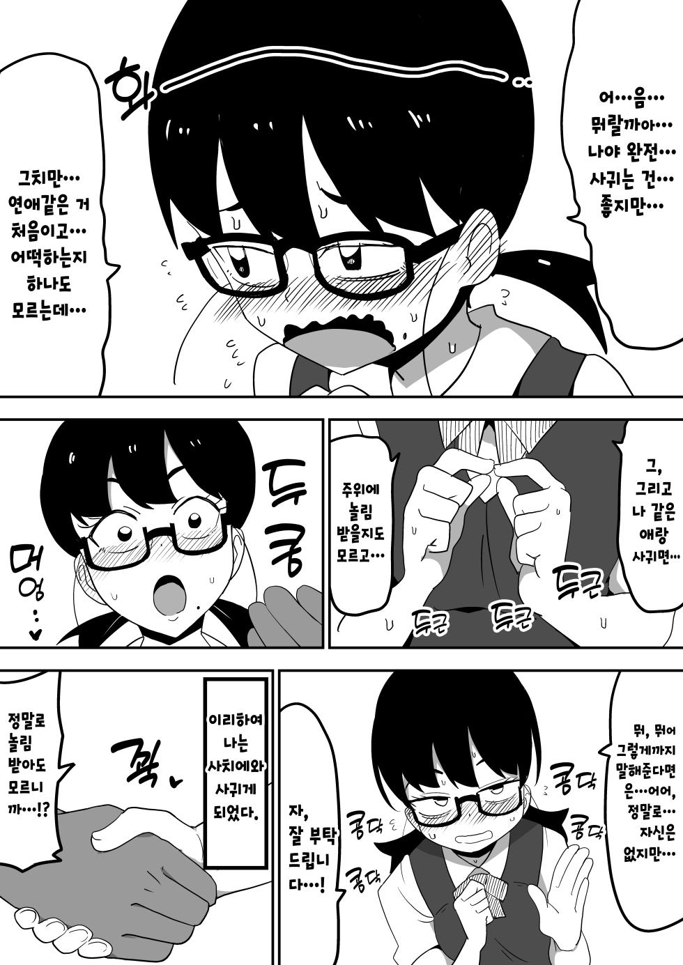 [Bukkaketainaa (Kaketainaa)] Jimi Otaku Megane-chan to Icha Love H | 수수한 오타쿠 안경녀랑 순애 섹스 [Korean] - Page 9