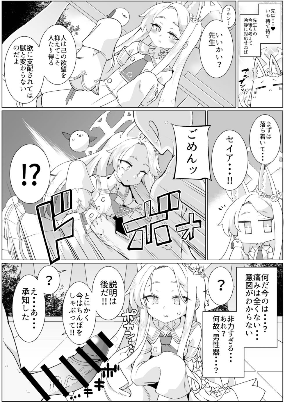 [Hanjuku Kinokotei (Kinoko Dake)] Seia to Ecchi shitakute Harapan shita kedo Zenzen Kiitenai (Blue Archive) [Digital] - Page 3