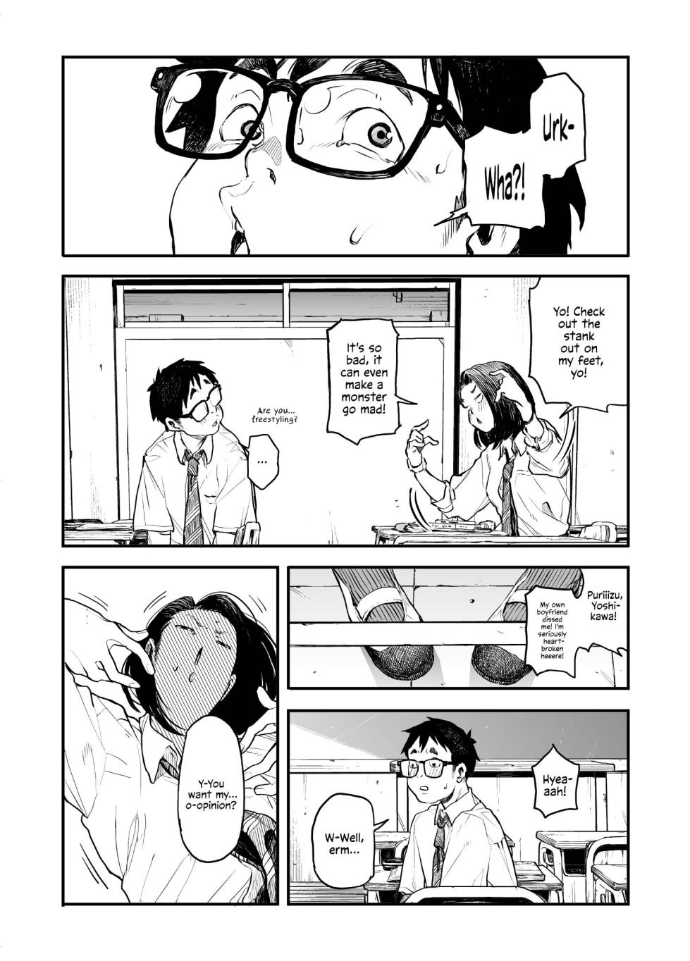 [Takayanagi Katsuya] Onnanoko ni Ashi no Nioi o Kakunin Shitekure to Tanomareru Hanashi [English] [Your Deer Friends Black] - Page 8