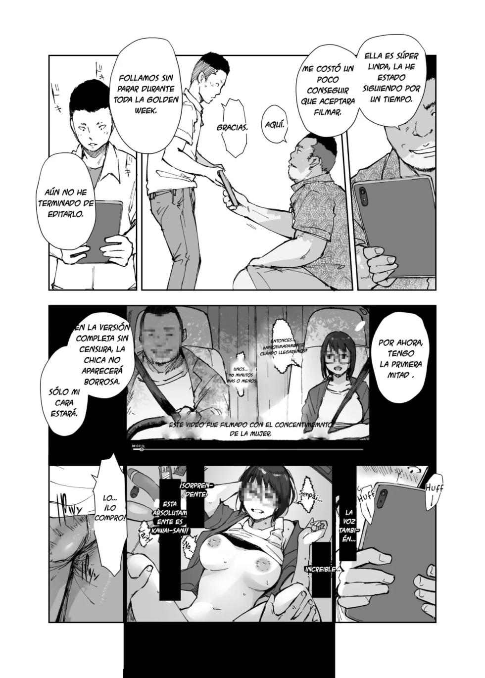 [Arakureta Monotachi (Arakure)] Senpai no Dekai Kuruma ga Boku no Kanojo o Nosete Hageshiku Yureru｜El Gran Auto de Senpai se Sacude Violentamente con Mi Novia Abordo [Spanish] [tumadre] [Digital] - Page 18