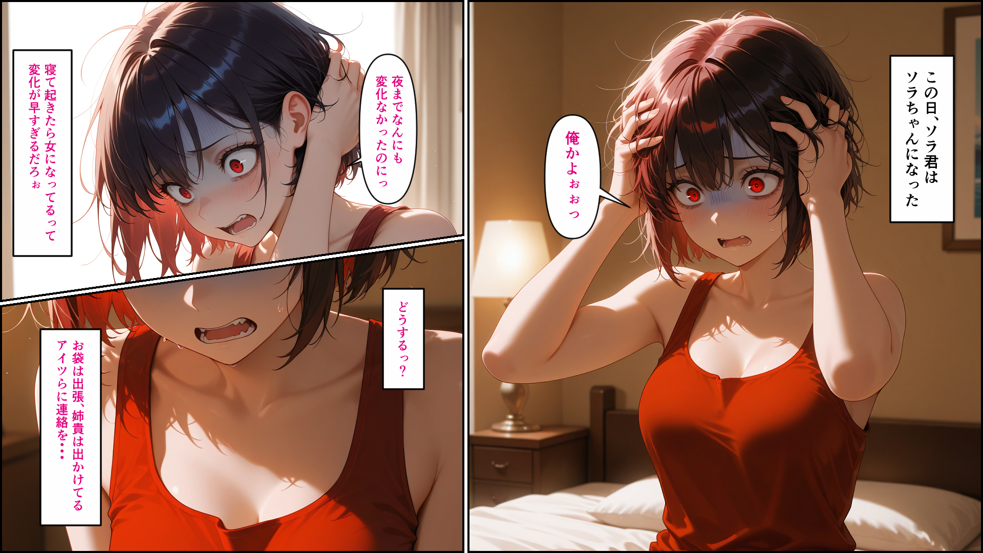 [AIシコリえっち (シコリえっち博士)] ちょい悪系 TS ソラ君のメス化が止まらない [AI Generated] - Page 4