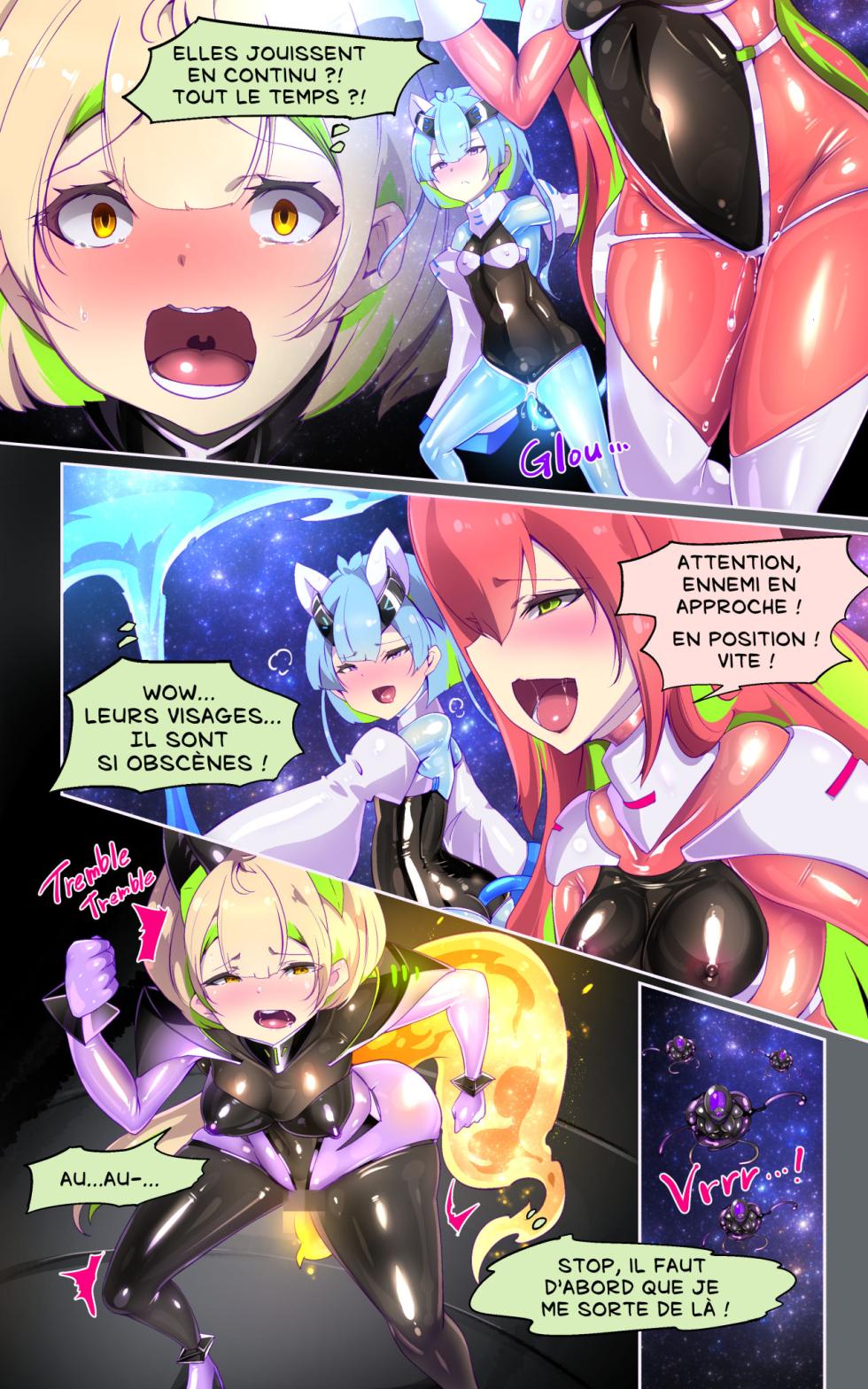 [やせうまロール] 戦闘アンドロイドにTS転生して、とってもえっちな目にあって悪堕ちする漫画-戦光兵女プリッケ・ツァーナ- [フランス翻訳] - Page 14