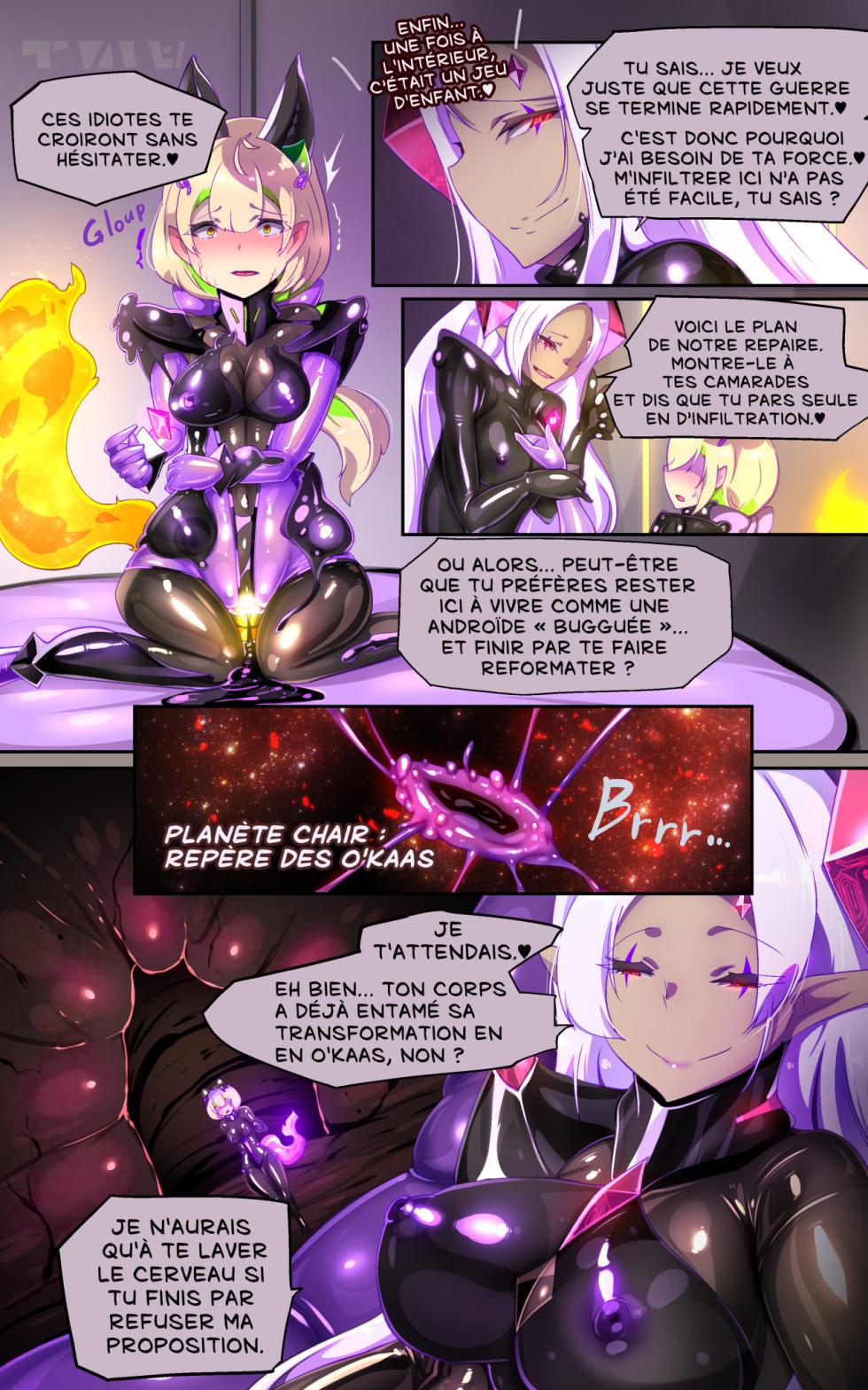 [やせうまロール] 戦闘アンドロイドにTS転生して、とってもえっちな目にあって悪堕ちする漫画-戦光兵女プリッケ・ツァーナ- [フランス翻訳] - Page 25