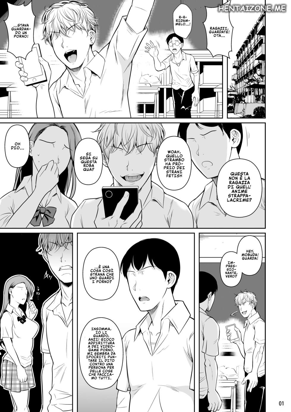 [Shoot The Moon (Fuetakishi)] Bocchi no Mob ga Tadashii Sentaku o Shite Seiso Shoujo to Tsukiau. 1-2 | Un solitario fa le scelte giuste ed esce con una ragazza a modo. Ovviamente c'è anche il sesso. 1-2 [Italian] - Page 2