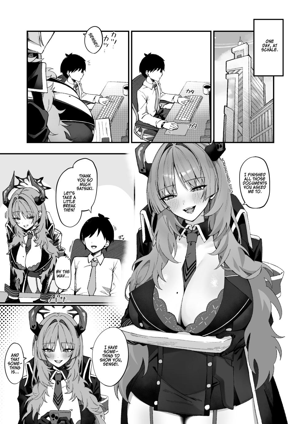 [Soborodon (Hiji Chaba)] Satsuki to Ichaicha Saimin Ecchi (Blue Archive) [English] [TSHH] [Digital] - Page 3