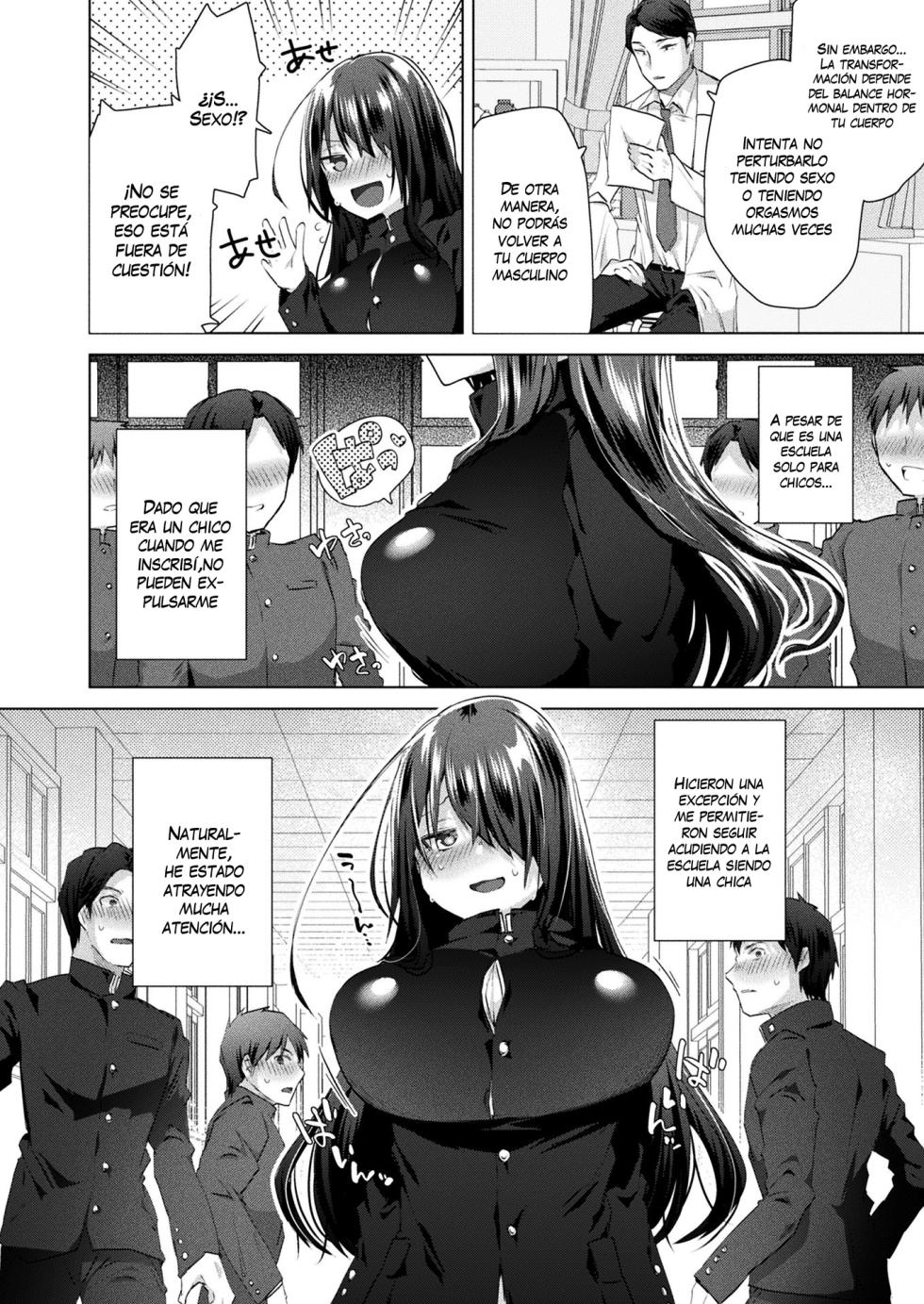 [Ebina Ebi] Nyotaika Pandemic!! ~Danshikou Hen~ | Gender Bender Pandemic!! ~All-Boys School Edition~ (COMIC Unreal 2021-12 Vol. 94) [Spanish] [VarKatzas666] - Page 6