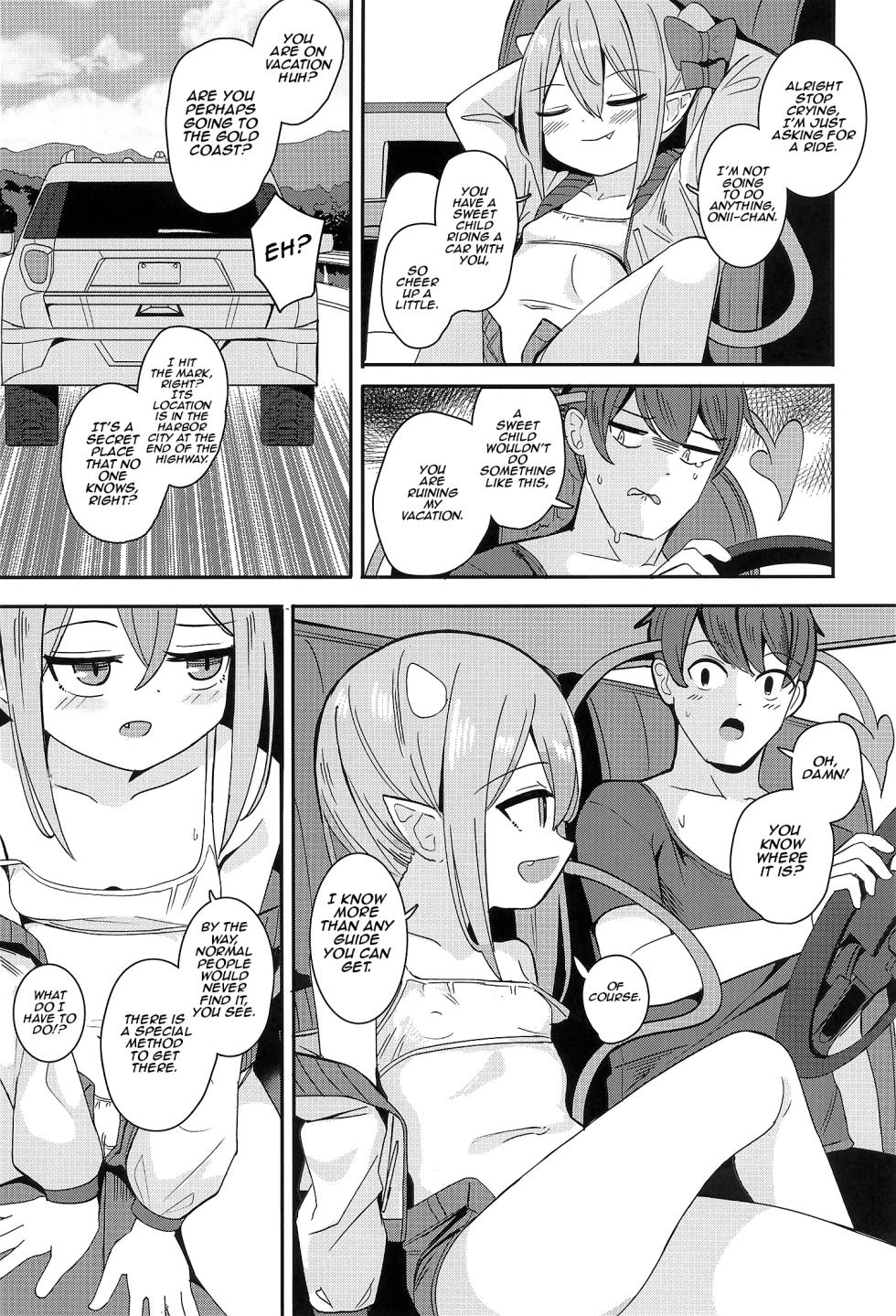 (C105) [Kasshoku no Shiori (Surio)] Loli Succubus to Ero na Road Trip [English] - Page 5