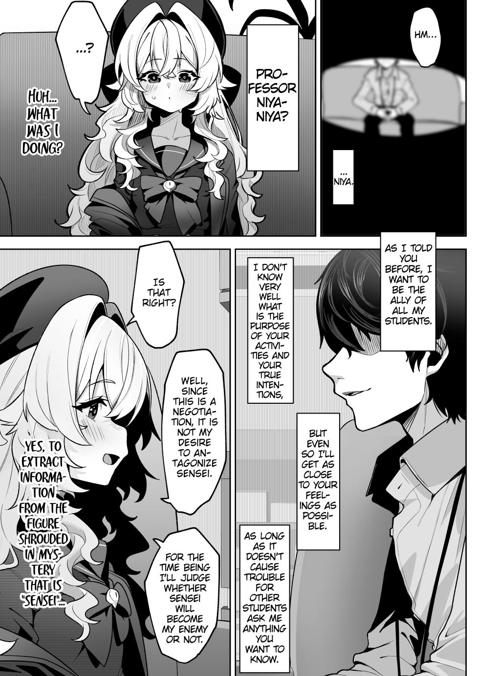 [Salty Dog. (Umau Mashio)] Niyaniya Kyouju o Hypnoru. (Blue Archive) [English] [Digital] - Page 9